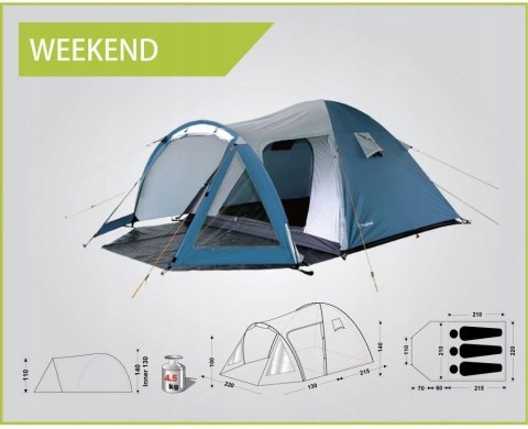 NAMIOT TURYSTYCZNY 3 OSOBOWY KINGCAMP WEEKEND HiT