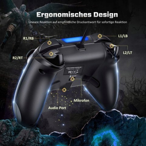 KONTROLER PRZEWODOWY PICTEK PS4 PC MEGA OKAZJA HIT