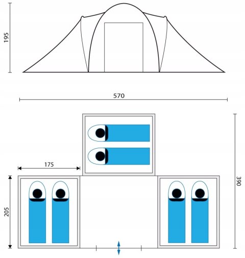 Namiot turystyczny Skandika Daytona XXL