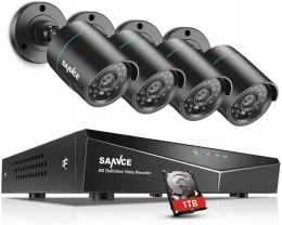 SANNCE DN41S 720P CCTV system monitoringu wideo!