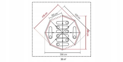 Namiot campingowy COLEMAN Octagon Blackout 8 FV !