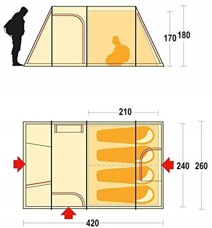 Namiot turystyczny Ferrino PROXES 4 GW FV MEGA HiT