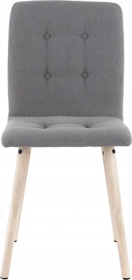 KRZESŁO Frida tkanina drewno dąb szare ACTONA HIT!
