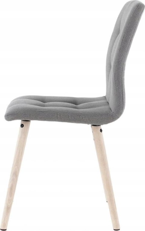 KRZESŁO Frida tkanina drewno dąb szare ACTONA HIT!