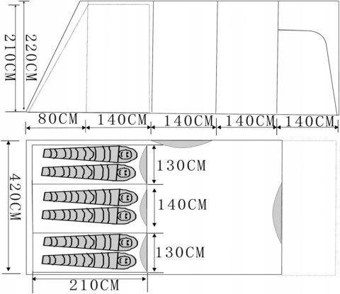 Namiot kempingowy 10T Outdoor Equipment Sorrento 6