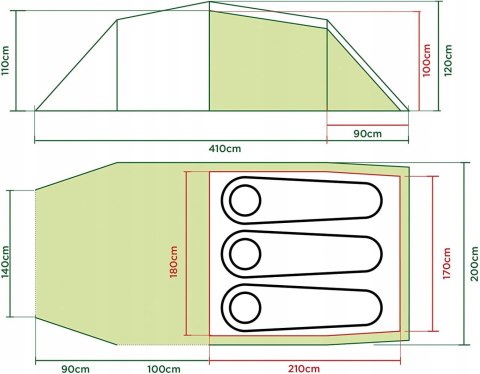 Namiot tunelowy Coleman Tasman 3 GW FV MEGA HiT!
