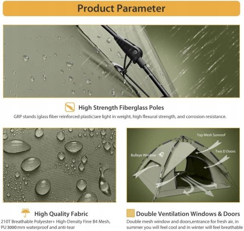 Namiot turystyczny BFULL Instant Pop Up 3os OKAZJA