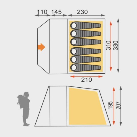 Namiot turystyczny Eurohike Sendero 6 GW FV OKAZJA
