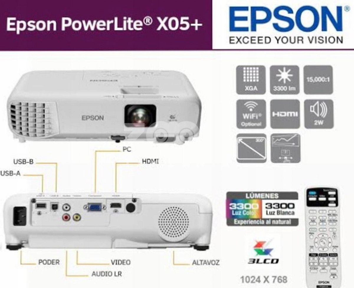 Projektor Epson EB-X05 3300ANSI XGA FV23% NOWY !