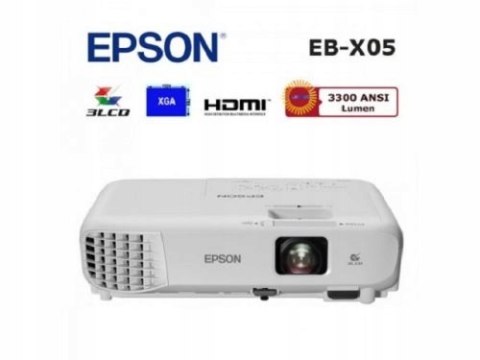Projektor Epson EB-X05 3300ANSI XGA FV23% NOWY !