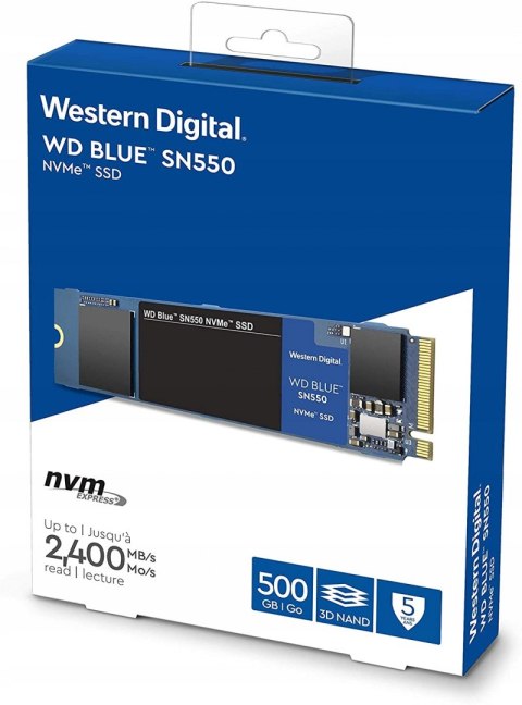 Dysk SSD WD BLUE SN550 500GB NVMe 2400MB/s HiT