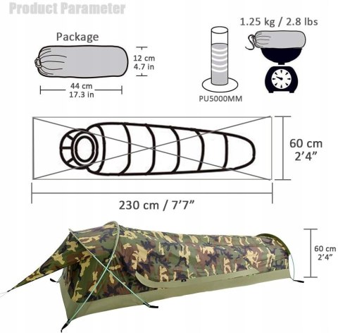 Namiot ekspedycyjny GEERTOP BIVVY GW FV MEGA HiT!