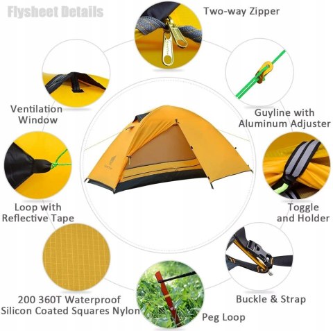 Namiot ekspedycyjny GeerTop TopWind 1 Czerwony HiT