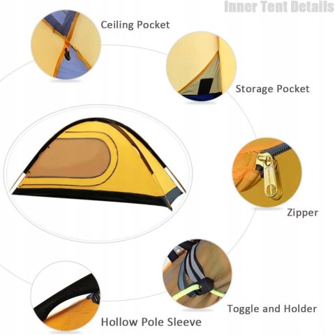 Namiot ekspedycyjny GeerTop TopWind 1 Czerwony HiT