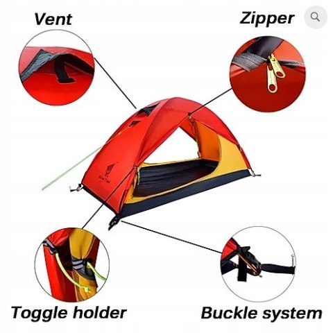 Namiot ekspedycyjny GeerTop TopWind 1 Czerwony HiT