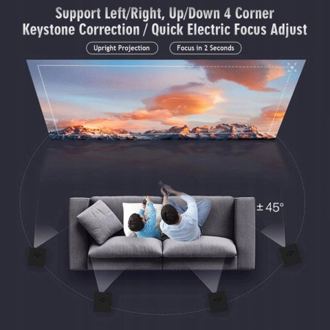 Projektor DLP Toumei K1 czarny 400ANSI ANDROID HIT