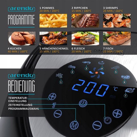 Frytkownica Beztłuszczowa Arendo FRYDAY 3,2l 1400W
