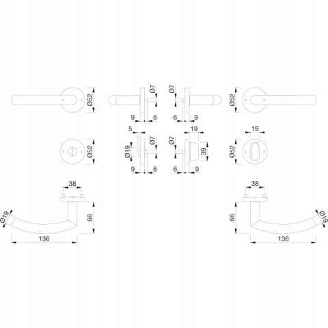Komplet klamek HOPPE ALTA 102203587 GW FV HiT!
