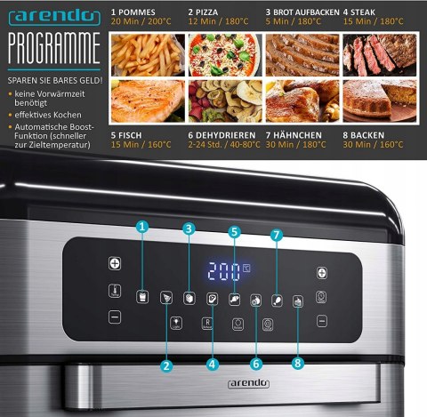 Mini piekarnik Arendo Forno 10l 1500W GW MEGA HIT!