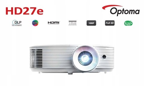 Projektor DLP Optoma HD27e biały