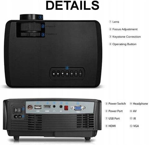 Projektor Seelumen PW100S CZARNY WSPARCIE FULL HD