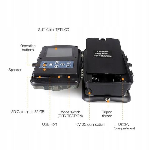Fotopułapka, kamera leśna Apeman H45 Zielona HIT!