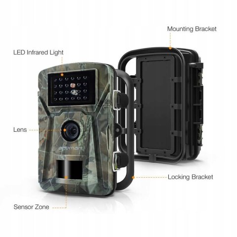 Fotopułapka, kamera leśna Apeman H45 Zielona HIT!