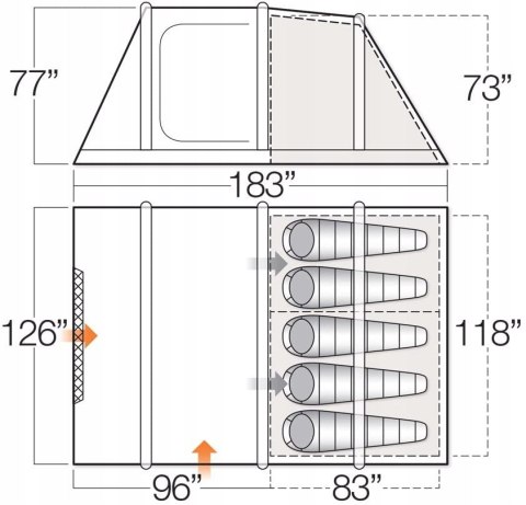 Namiot rodzinny Vango Odyssey Air 500 MEGA OKAZJA!