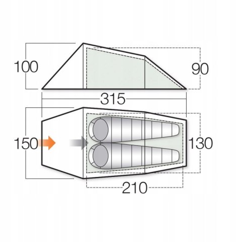 Namiot turystyczny Vango Orion 200 MEGA OKAZJA!