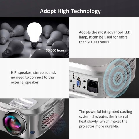 Projektor HUREMER UK76 NATYWNE FULL HD MEGA HIT!