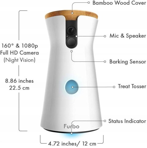 Kamera IP dla psów Furbo 2 Dog Camera 1080p Kamera IP dla psów Furbo 2 Dog Camera 1080p