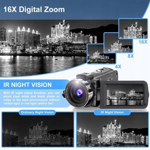 HIT! Kamera cyfrowa UHD 2.7K 36MP z wyświetlaczem HIT! Kamera cyfrowa UHD 2.7K 36MP z wyświetlaczem