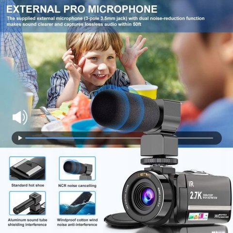 HIT! Kamera cyfrowa UHD 2.7K 36MP z wyświetlaczem HIT! Kamera cyfrowa UHD 2.7K 36MP z wyświetlaczem