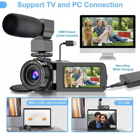 HIT! Kamera cyfrowa UHD 2.7K 36MP z wyświetlaczem HIT! Kamera cyfrowa UHD 2.7K 36MP z wyświetlaczem