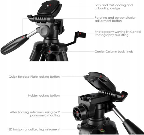 OKAZJA! STATYW DO APARATU TRIPOD AMZDEAL 160 CM