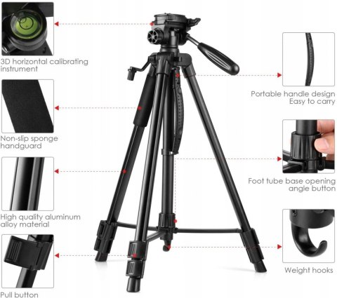 OKAZJA! STATYW DO APARATU TRIPOD AMZDEAL 160 CM