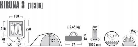 Namiot High Peak Kiruna 3 GW FV MEGA OKAZJA!