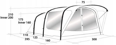 Namiot rodzinny dmuchany Outwell Cedarville 5A HiT
