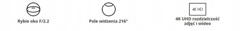 Sferyczna kamera sportowa 3D QooCam 4K UHD