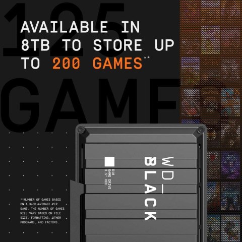 Dysk zewnętrzny HDD WD Black D10 Game Drive 8TB