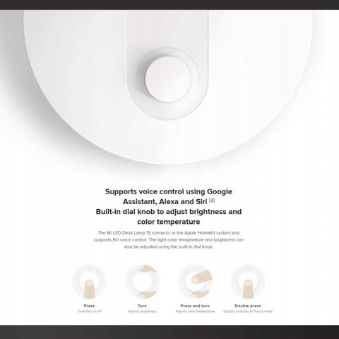 Lampka biurkowa Xiaomi 1S LED biała AppleHomeKit !