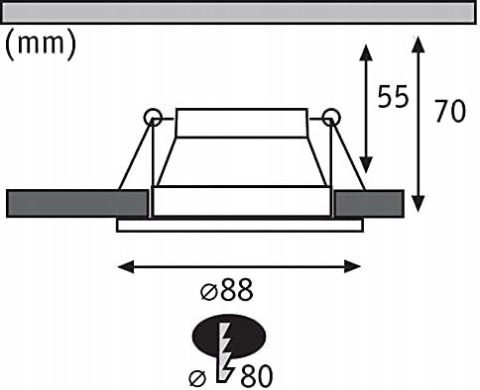 Paulmann cole Oprawa ściemnialna LED 6,5W 2700K
