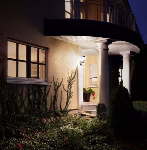 STEINEL KINKIET ZEWNĘTRZNY Z CZUJNIKIEM CZARNY E27