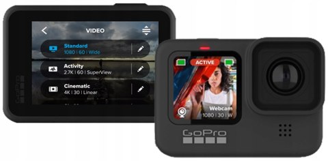 Kamera sportowa GoPro GO PRO HERO 9 BLACK 4K UHD Kamera sportowa GoPro GO PRO HERO 9 BLACK 4K UHD