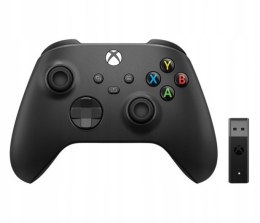 Kontroler Microsoft Xbox czarny+adapter Windows 10