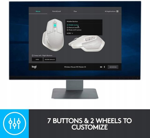 Myszka bezprzewodowa Logitech MX Master 2S laser Myszka bezprzewodowa Logitech MX Master 2S laser