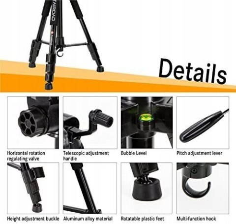 Statyw fotograficzny tripod Tairoad 140 cm
