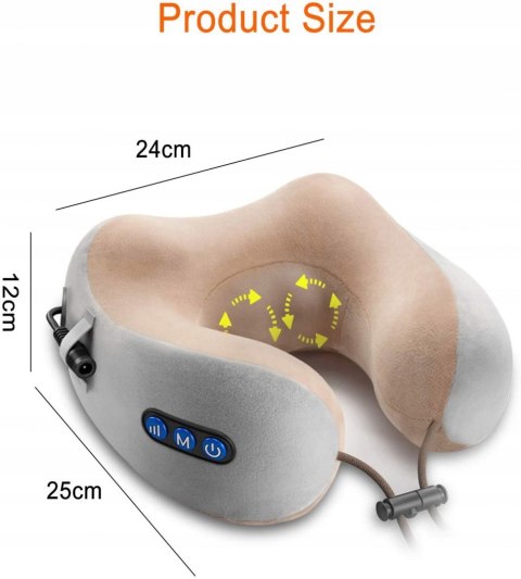 Poduszka do Masażu Karku Brązowa KOMFORT