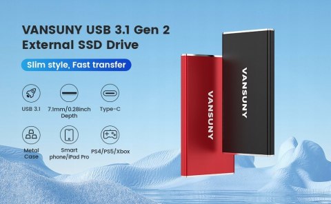 Dysk zewnętrzny SSD VANSUNY 1TB FV MEGA OKAZJA!