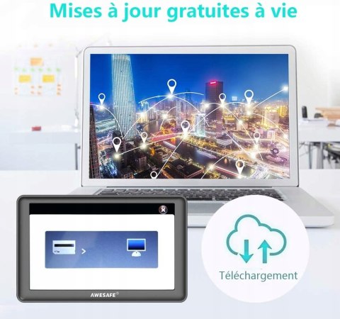 NAWIGACJA AWESAFE 7'' GPS MAPY EUROPY OKAZJA HIT!